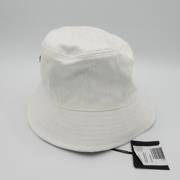 MCM Cubic Logo Jacquard White Bucket Hat - Picture 4 of 7